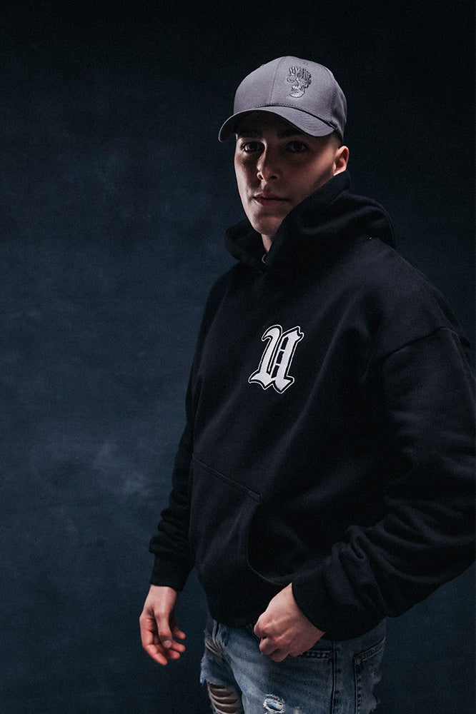 U OVERSIZE HOODIE BLACK