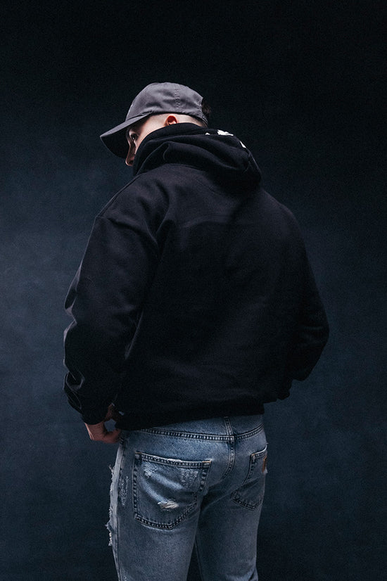 U OVERSIZE HOODIE BLACK