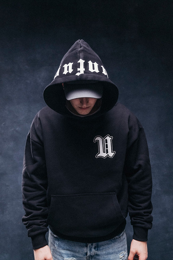 U OVERSIZE HOODIE BLACK