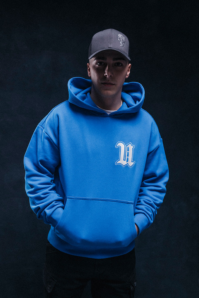 U OVERSIZE HOODIE BLUE