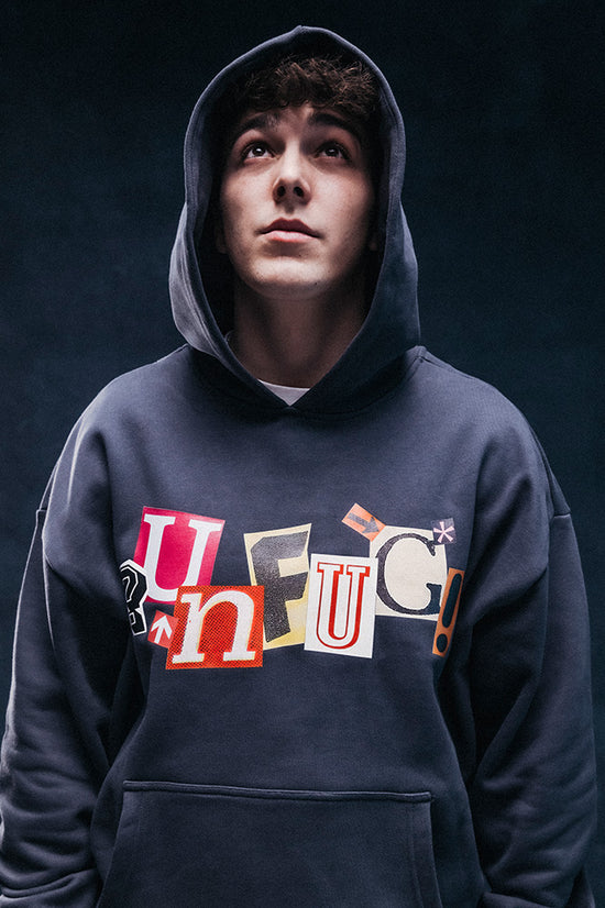 PATCH OVERSIZE HOODIE GREY