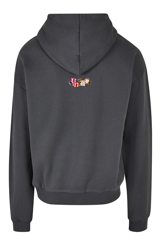 PATCH OVERSIZE HOODIE GREY