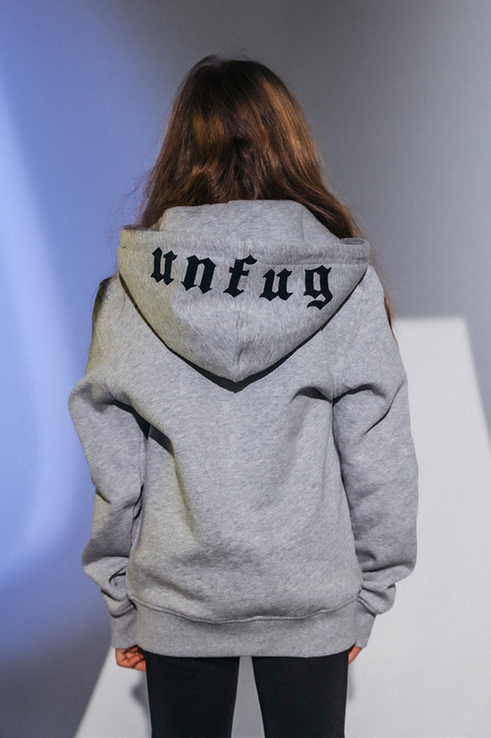 KIDS ZIP HOODIE GREY