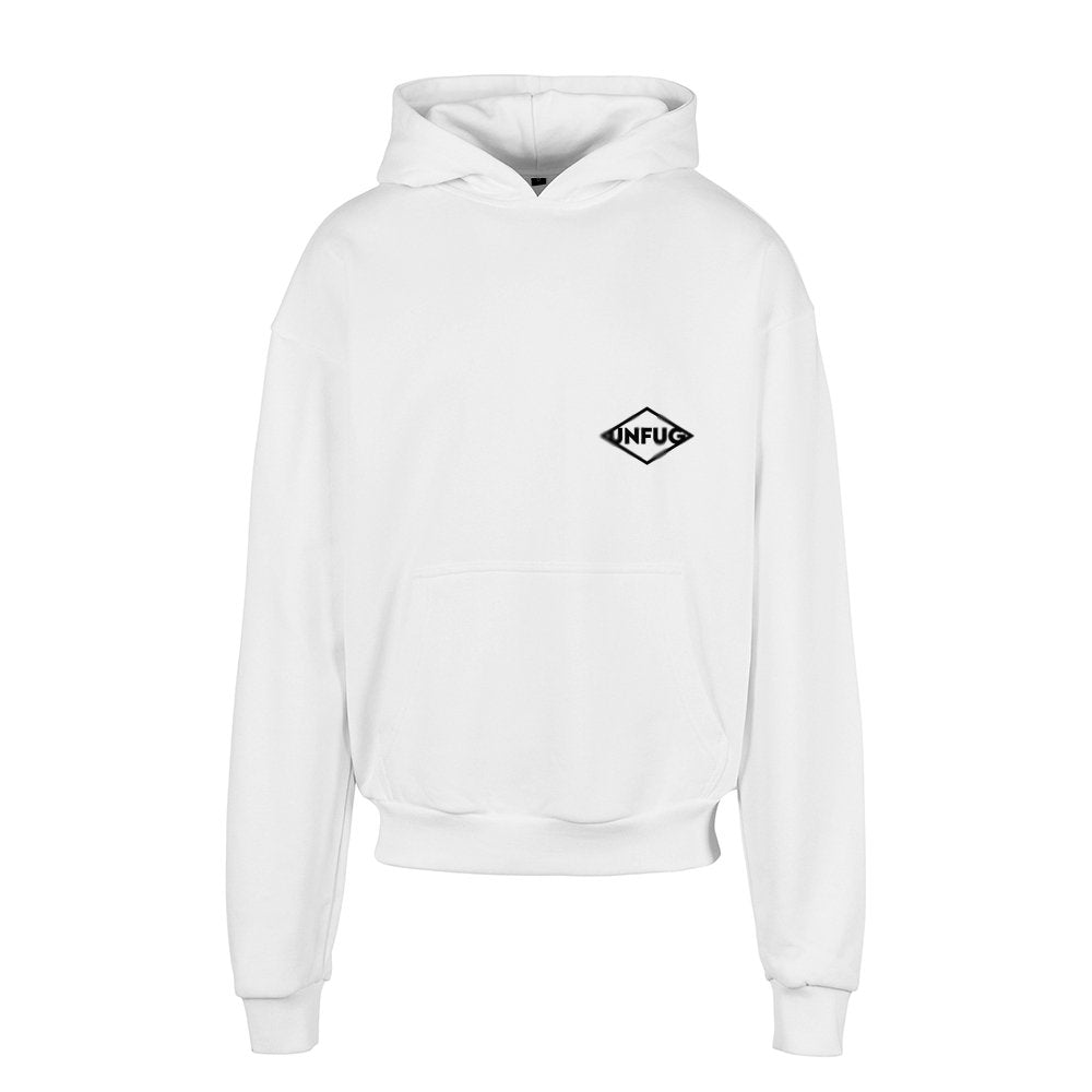 SQUARE OVERSIZE HOODIE WHITE - UNFUG